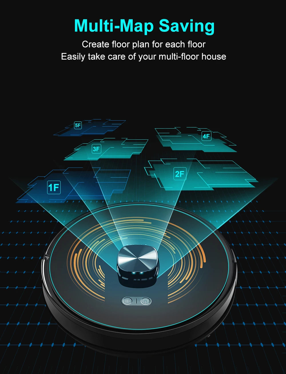 ABIR K30 Robot Vacuum Cleaner – 6500Pa LiDAR Smart Mapping, Self-Empty Station & Mop