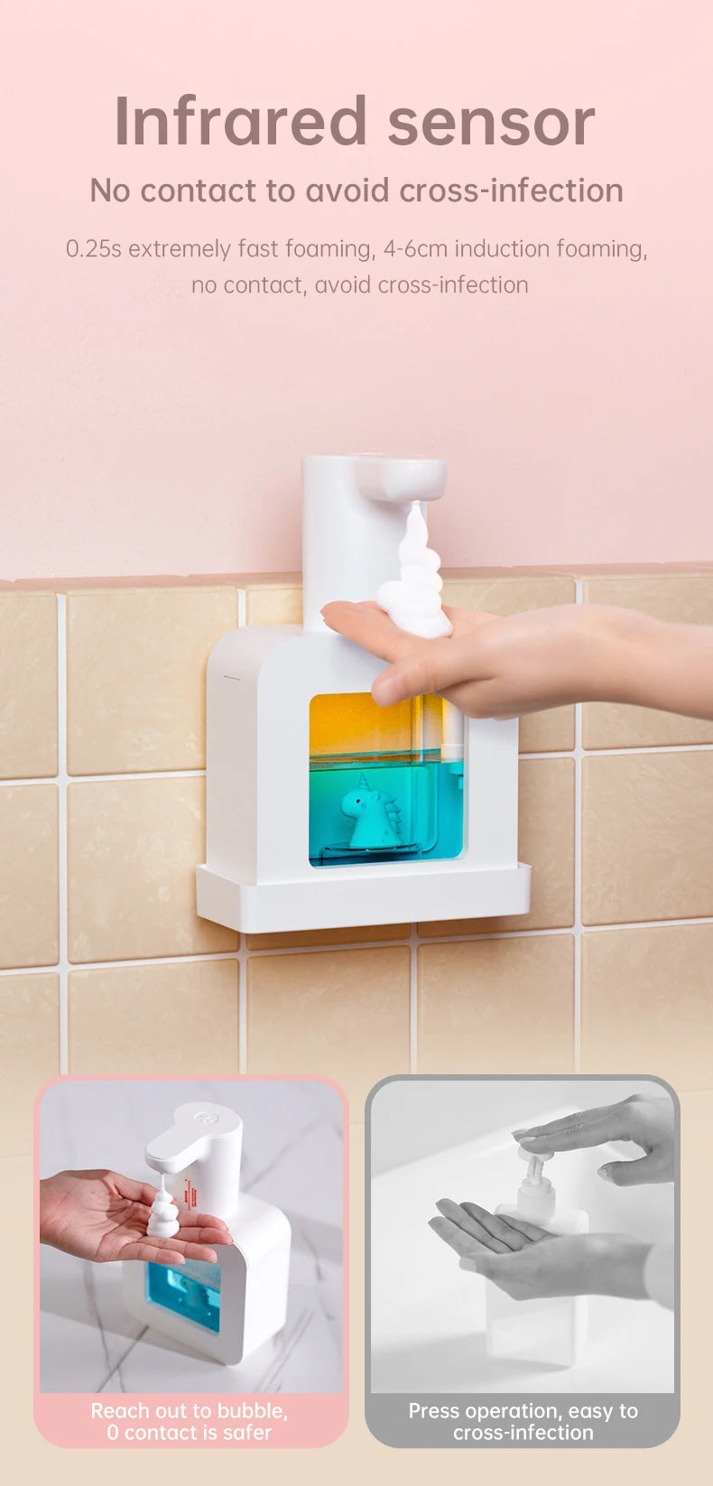 Cute Touchless Foam Soap Dispenser for Kids