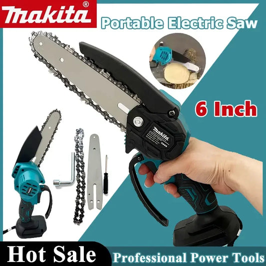 For Makita Mini Electric Chainsaw Cordless – Handheld Wood Cutter, Portable Pruning Saw (Tool Only)