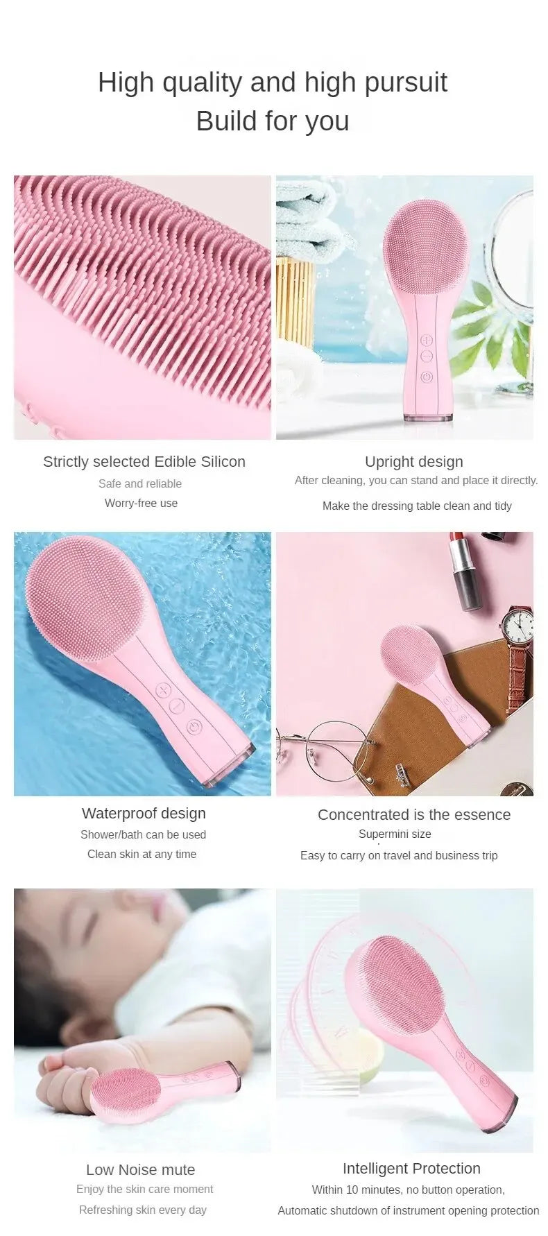 X2 Electric Face Cleansing Brush – IPX7 Rechargeable Acne & Blackhead Remover