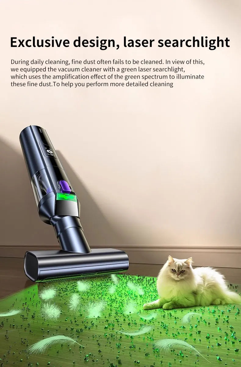 cafele CX06 4-in-1 Cordless Car Vacuum Cleaner – 18000Pa Brushless, Air Pump & Wind Blower