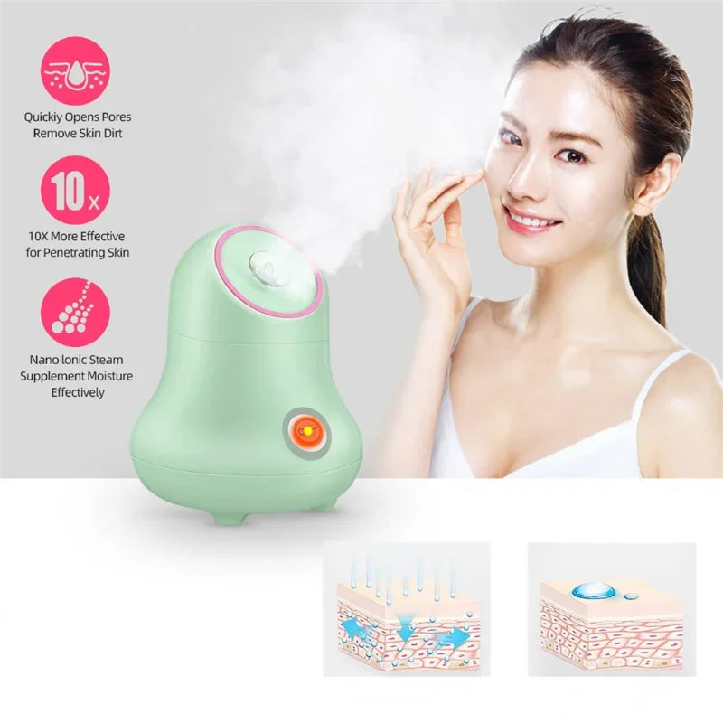 ANBADUBA Hot & Cold Facial Steamer – Nano Mist Skin Hydration & Cleansing Device
