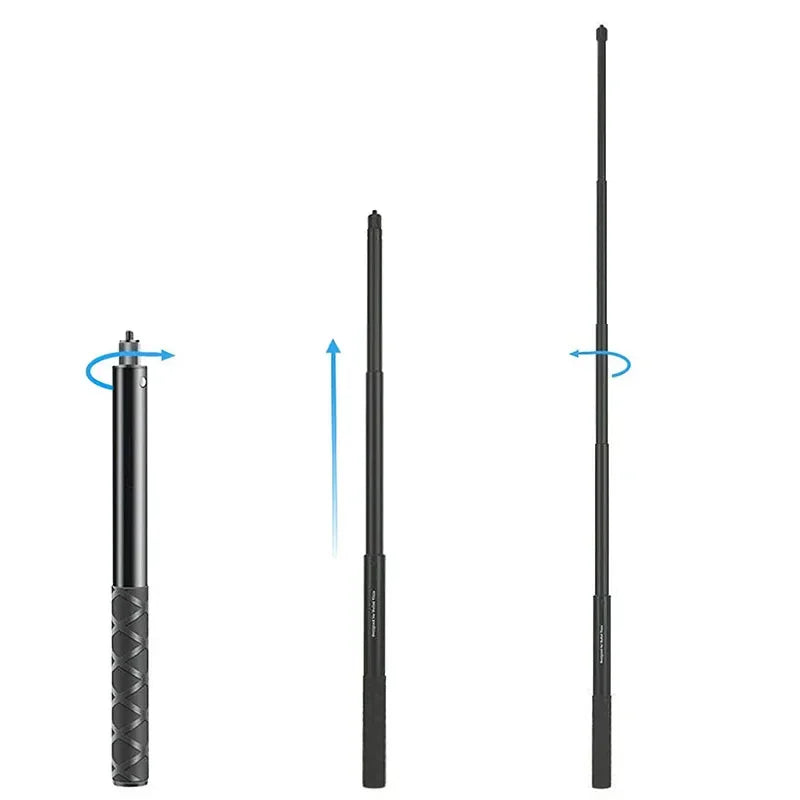 Adjustable Aluminum Selfie Stick for Insta360, GoPro & DJI Action