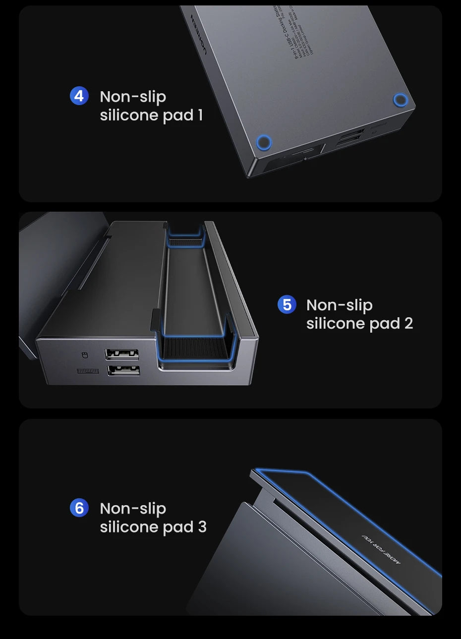 9-in-1 Steam Deck Docking Station – 4K@60Hz HDMI, 10Gbps USB-C, 100W PD Stand