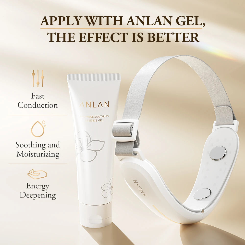 Anlan EMS V-Face Lifting Device – 4-Pole Microcurrent Face Slimming Massager