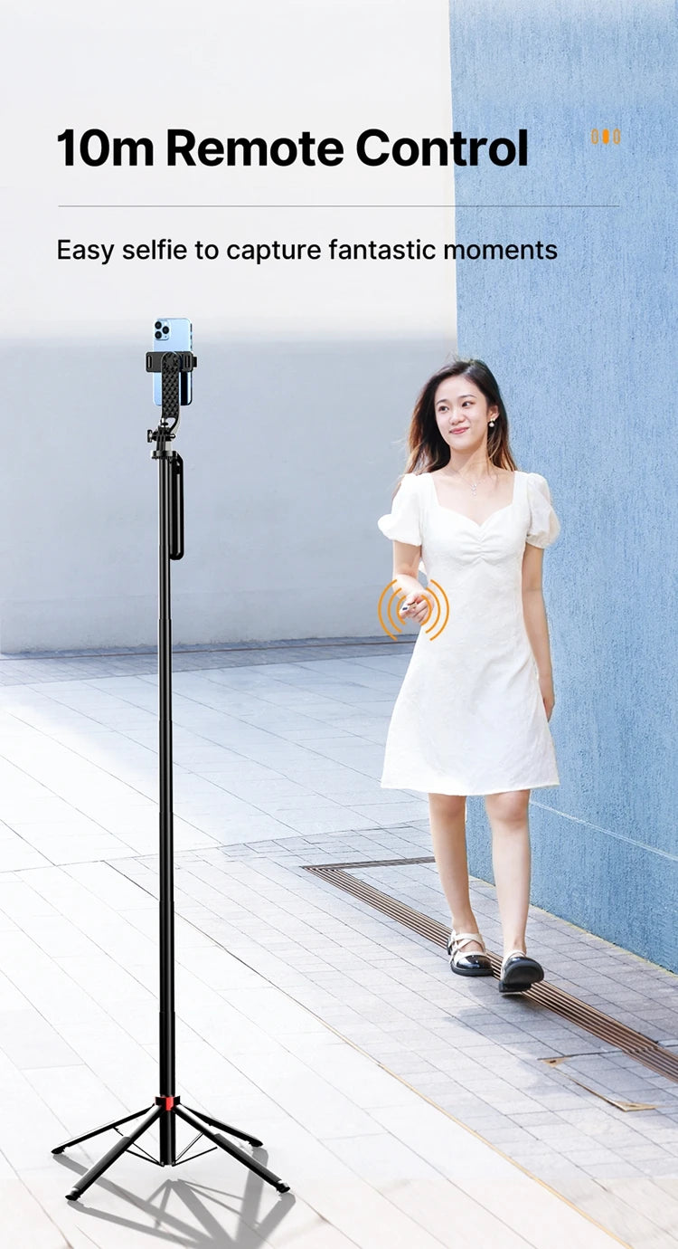 Ulanzi 1.8M Smartphone Selfie Stick Tripod – Bluetooth Remote & 360° Head