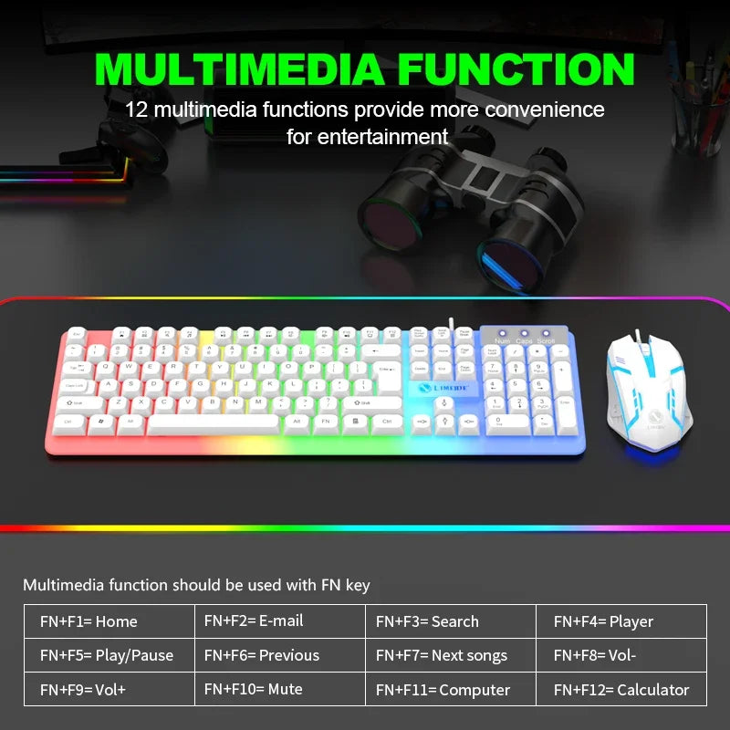 Full-Size 104 Keys Wired Keyboard – Splash-Proof USB Keyboard for PC & Office