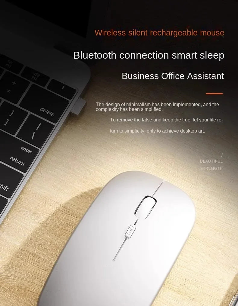 Bluetooth Wireless Mouse with Rechargeable Battery – Universal Dual-Hand Use