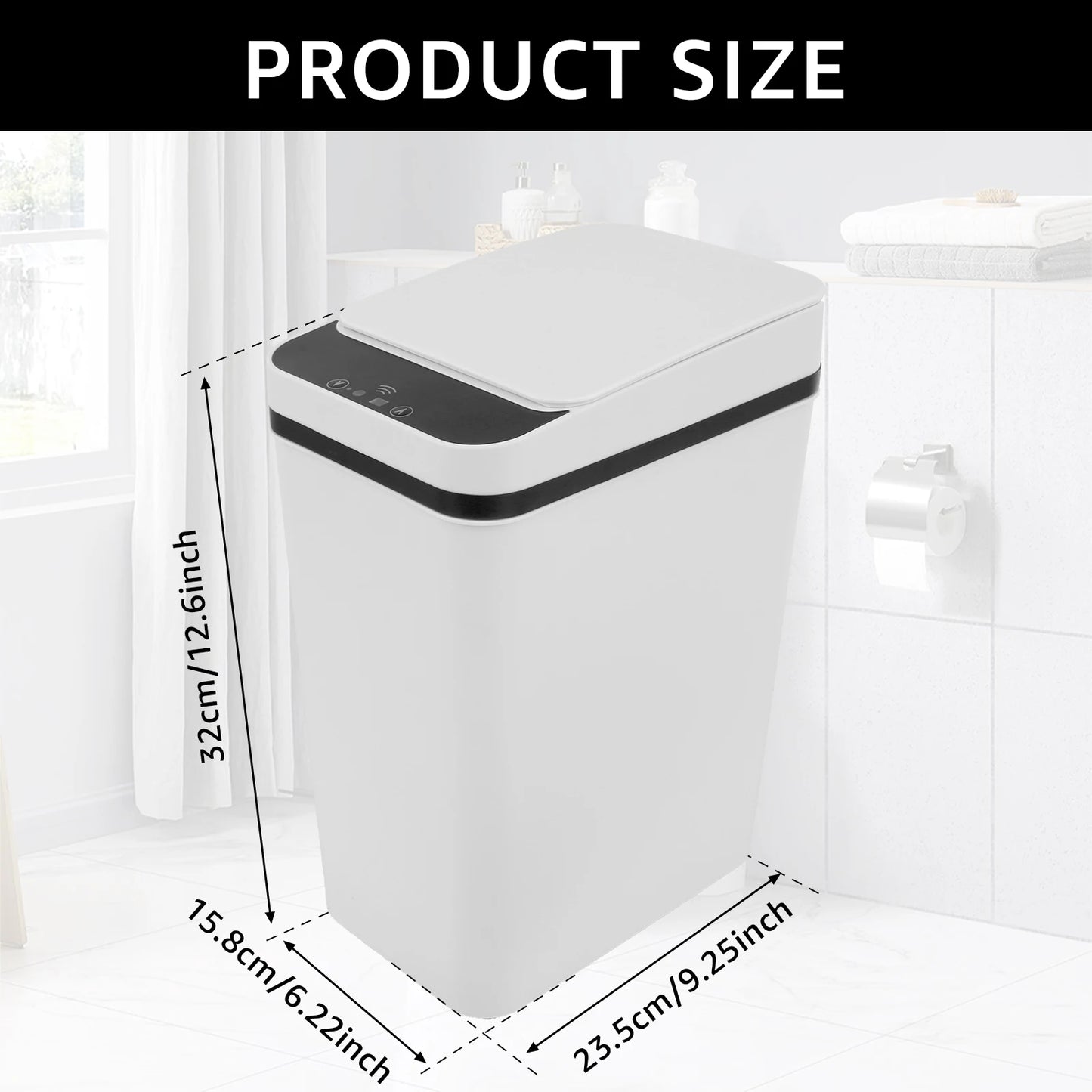 Willstar Automatic Sensor Trash Can – 12L Touch-Free Waste Bin (Battery Powered)