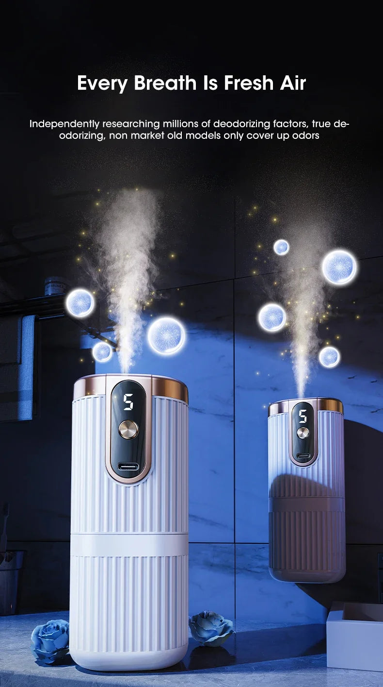 Mini Aromatherapy Machine Intelligent Essential Oil Diffuser USB Charging Five Level Adjustment Room Toilet Air Humidification