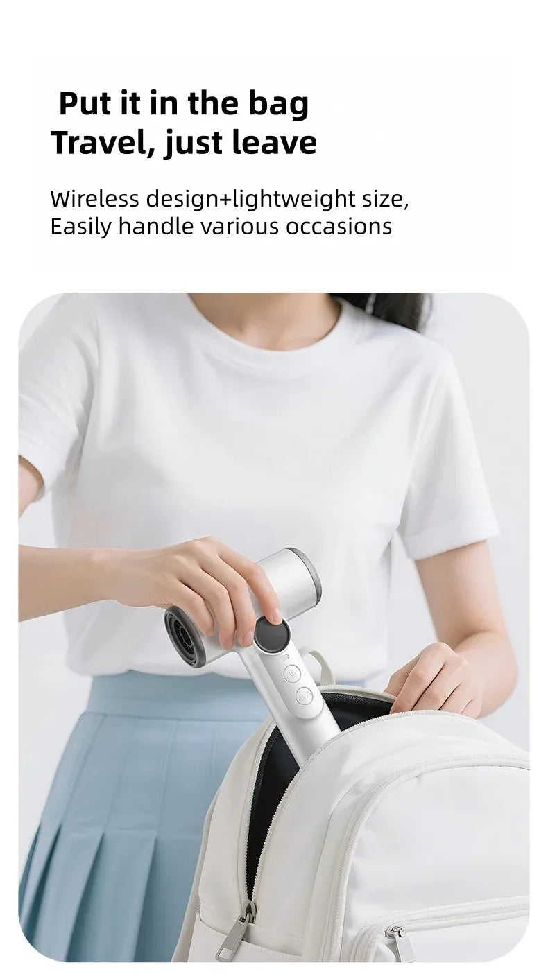 CHUBAN Wireless Hair Dryer – 100000RPM High Wind, USB-C Rechargeable
