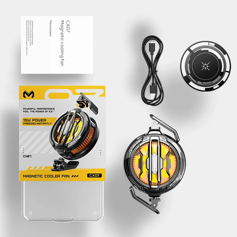 Universal Phone Cooler with Battery | Magnetic & Clip Cooling Fan for Gaming