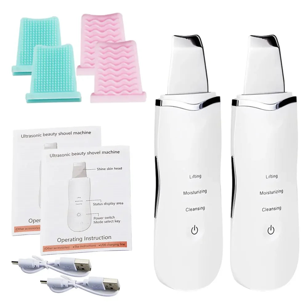 MERALL Ultrasonic Skin Scrubber – EMS Ion Deep Pore Facial Cleaner