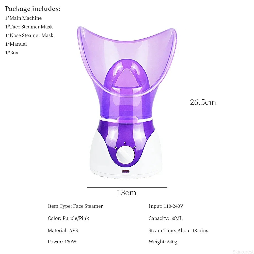KEMOKO Electric Face Steamer – Moisturising Facial Sauna with Pore Cleansing