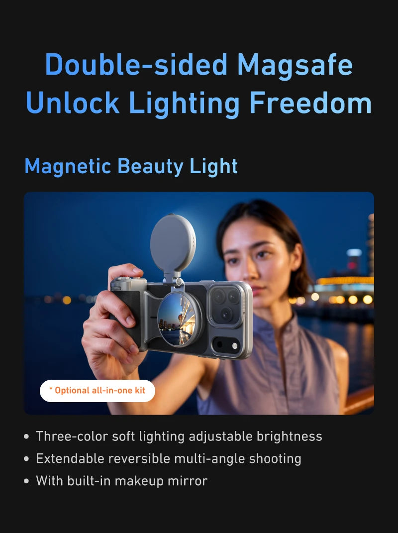 Master Grip for iPhone 17 Pro / Pro Max | Magnetic Camera Handle with 3200mAh Battery