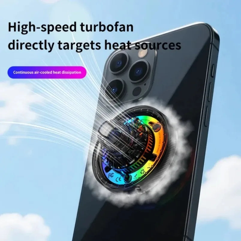 VIKEFON MagSafe-Style Car Charger – 15W Fast Wireless Charging with Cooling Fan