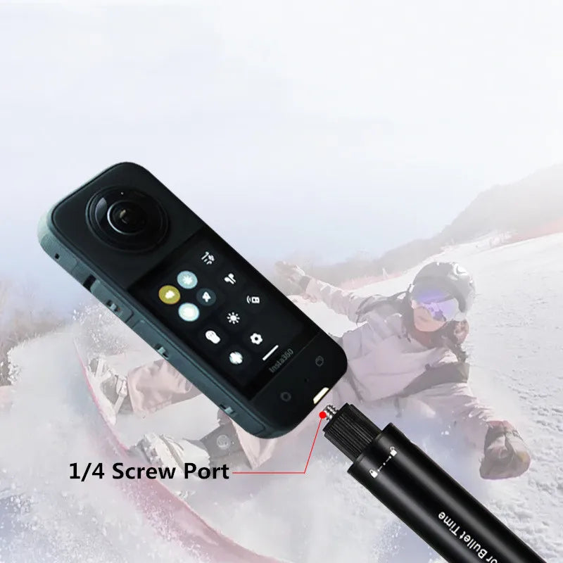 Aluminum Selfie Stick for Insta360, GoPro & DJI Action Cameras