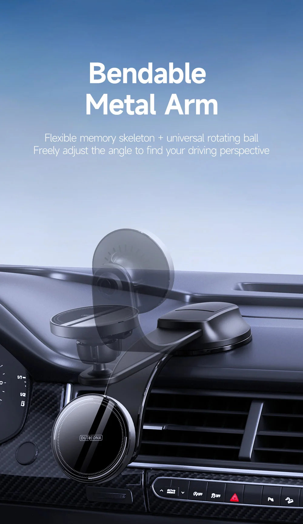 15W Magnetic Car Charger with Type-C Cable for iPhone
