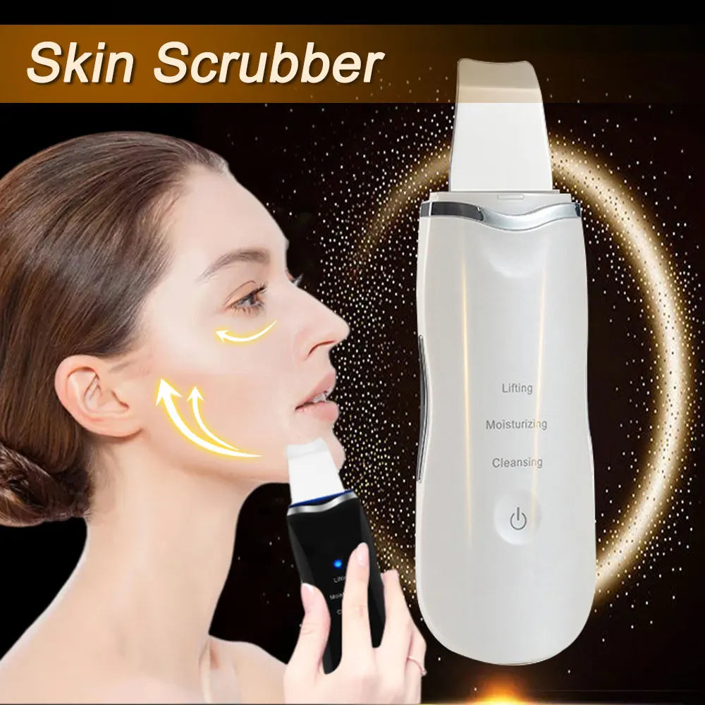 Voguish Ultrasonic Skin Scrubber – Vibration Facial Spatula Blackhead Remover