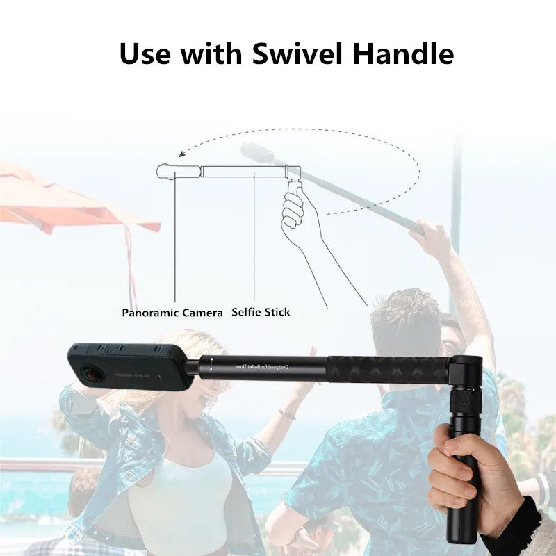 Aluminum Selfie Stick for Insta360, GoPro & DJI Action Cameras