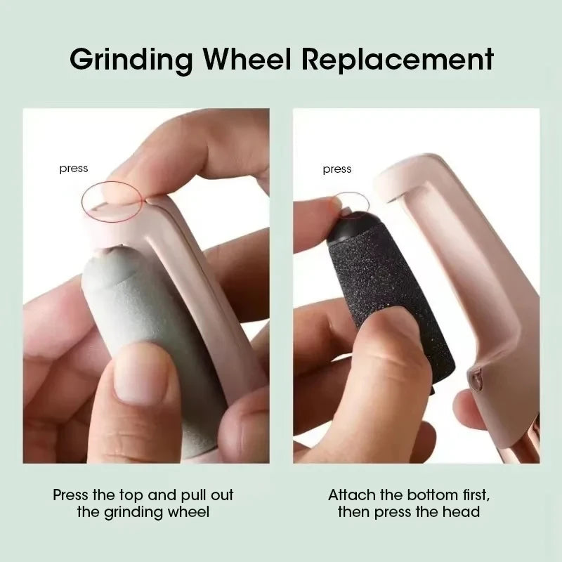 Electric Foot Grinder Pedicure Kit – Rechargeable Dead Skin & Heel Callus Remover