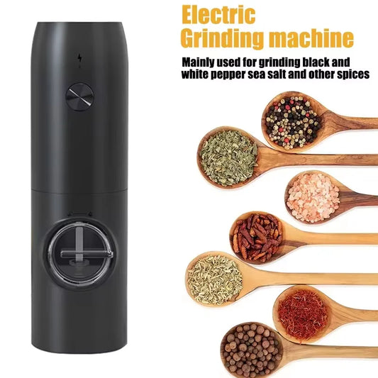 OEING Automatic Pepper Grinder Set – USB-C Rechargeable, 5-Level Coarseness, LED Light