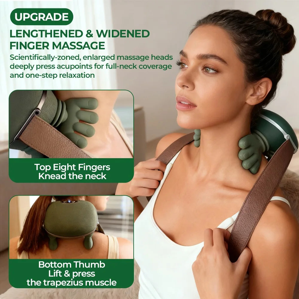 Foreverlily Neck & Shoulder Massager – 4D Hand-Kneading Trapezius Relaxation