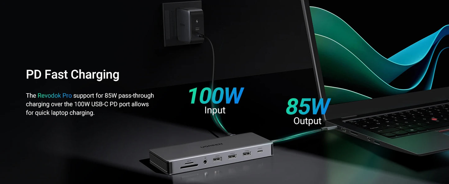13-in-1 USB-C Docking Station – Triple 4K@60Hz Display, 100W PD, 10Gbps Hub