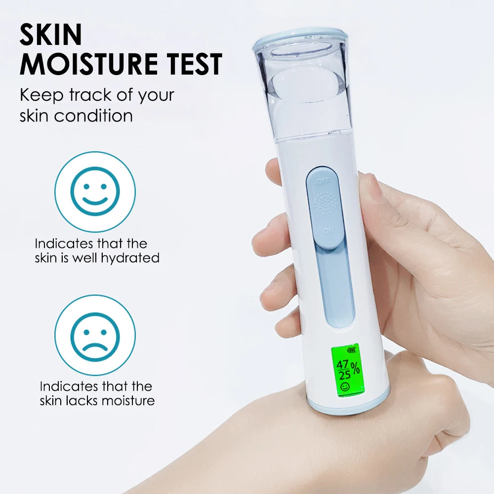 EDIFOLLY Nano Facial Mister – Dual Nozzle Portable Skin Moisturiser with LED Display