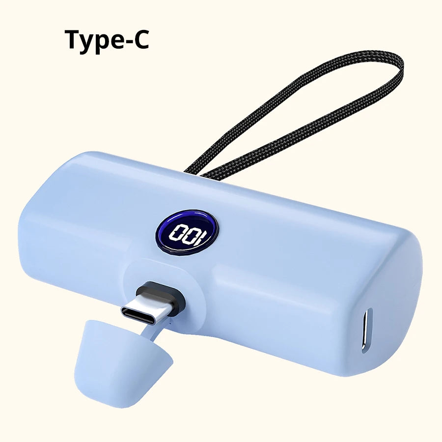 Pocket Power Bank 5000mAh – 18W PD Fast Charge for iPhone & Android