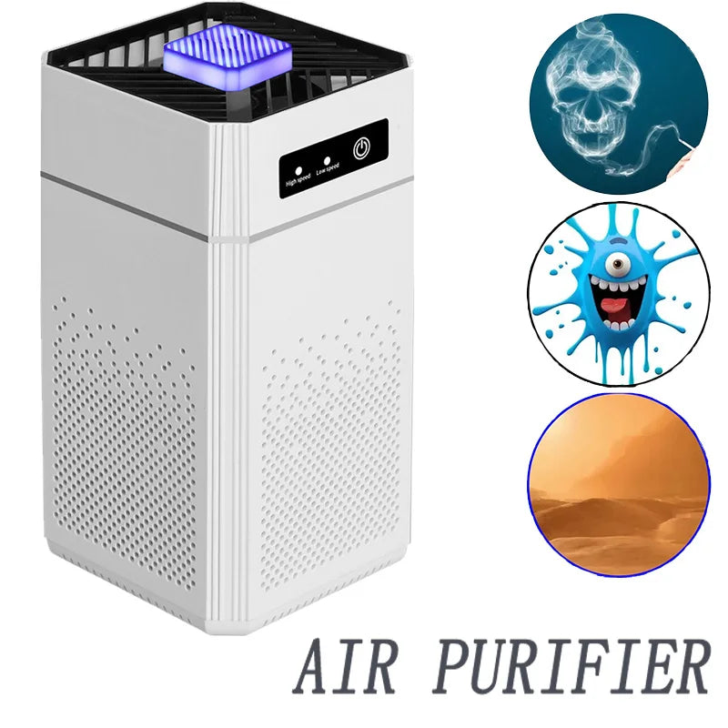 ROFAELEC High-Power Air Purifier – 300m³/h HEPA Filtration, Solar & USB, Ultra-Quiet