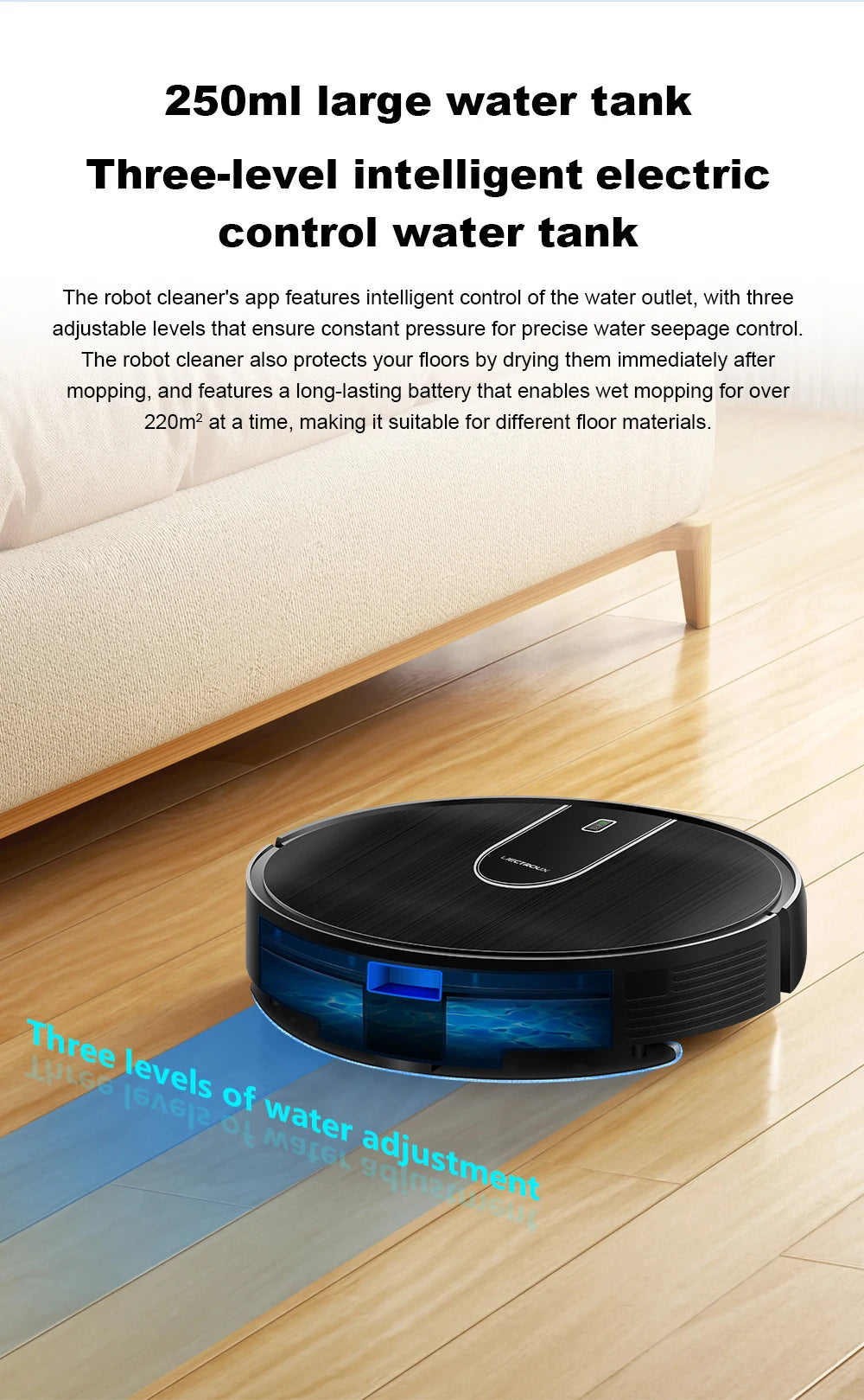 Liectroux N7S-U Smart Robot Vacuum Cleaner – Wet & Dry Mop, HEPA Filter, Alexa Ready