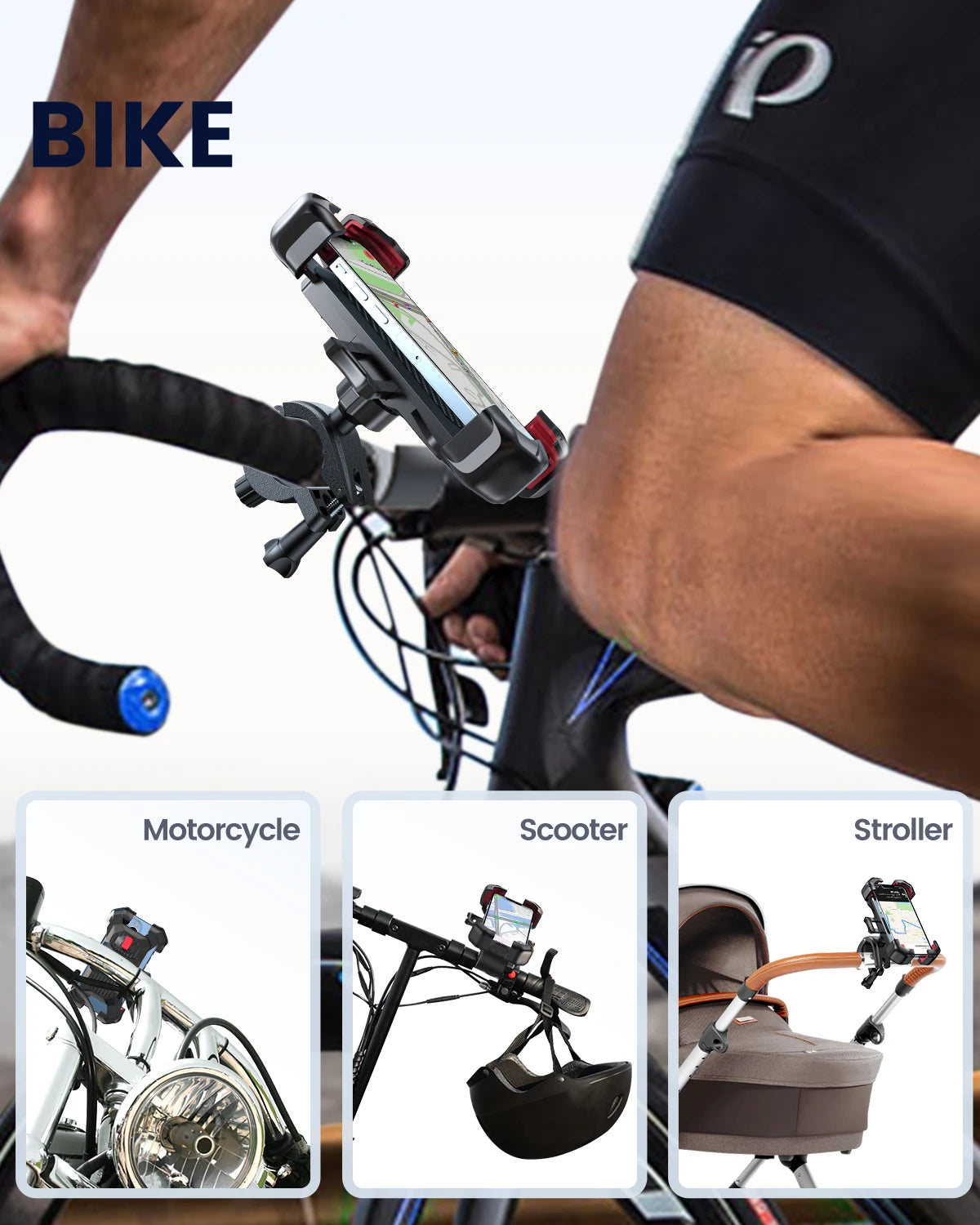 Joyroom JR-ZS288 Motorcycle & Bike Phone Mount – Secure Auto-Lock Handlebar Holder
