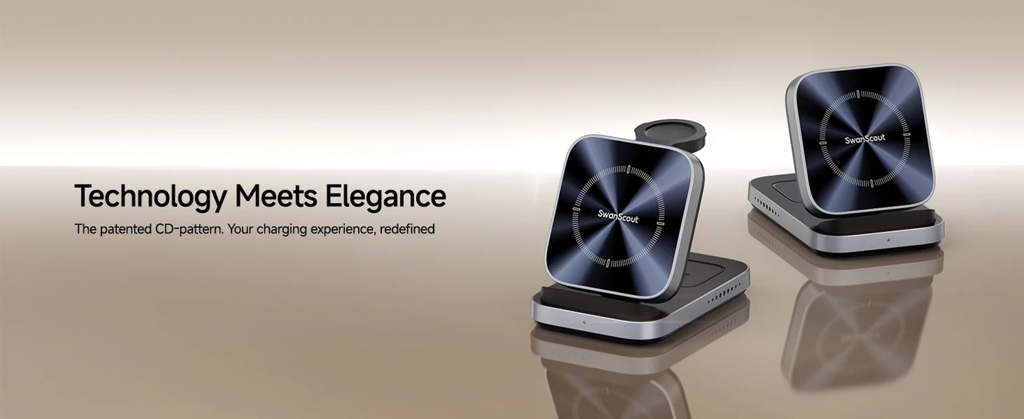 3-in-1 Wireless Charging Station 15W for Samsung Galaxy, Watch & Buds