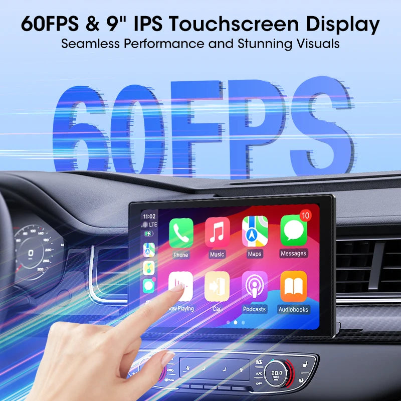 Jansite Smart Car Monitor with Wireless CarPlay & Android Auto – 7–9 Inch