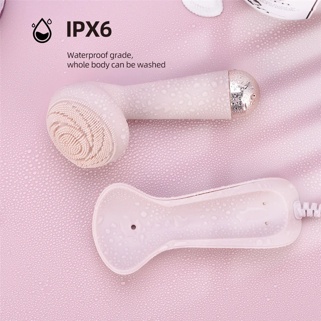 HOMEFISH Portable Facial Cleansing Device – 4-Mode Deep Clean & Massage Brush