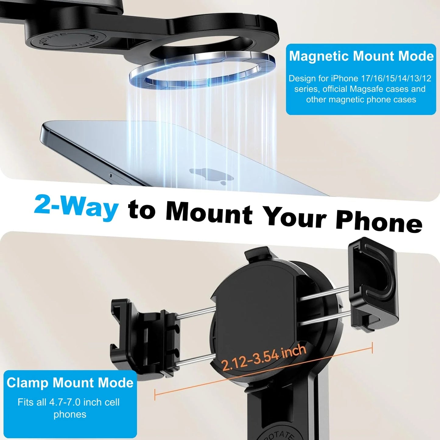 P15 MagSafe Mini Tripod Selfie Stick – Bluetooth Remote, Pocket-Size Vlogging Stand