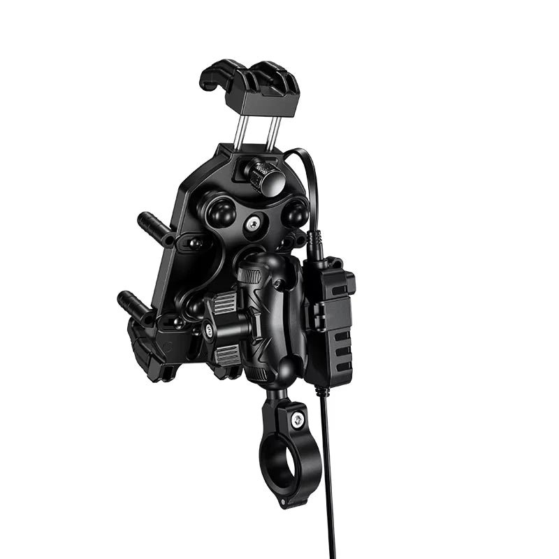 VBNM Motorcycle Phone Holder with Wireless Charging – 15W Qi + 30W USB-C PD
