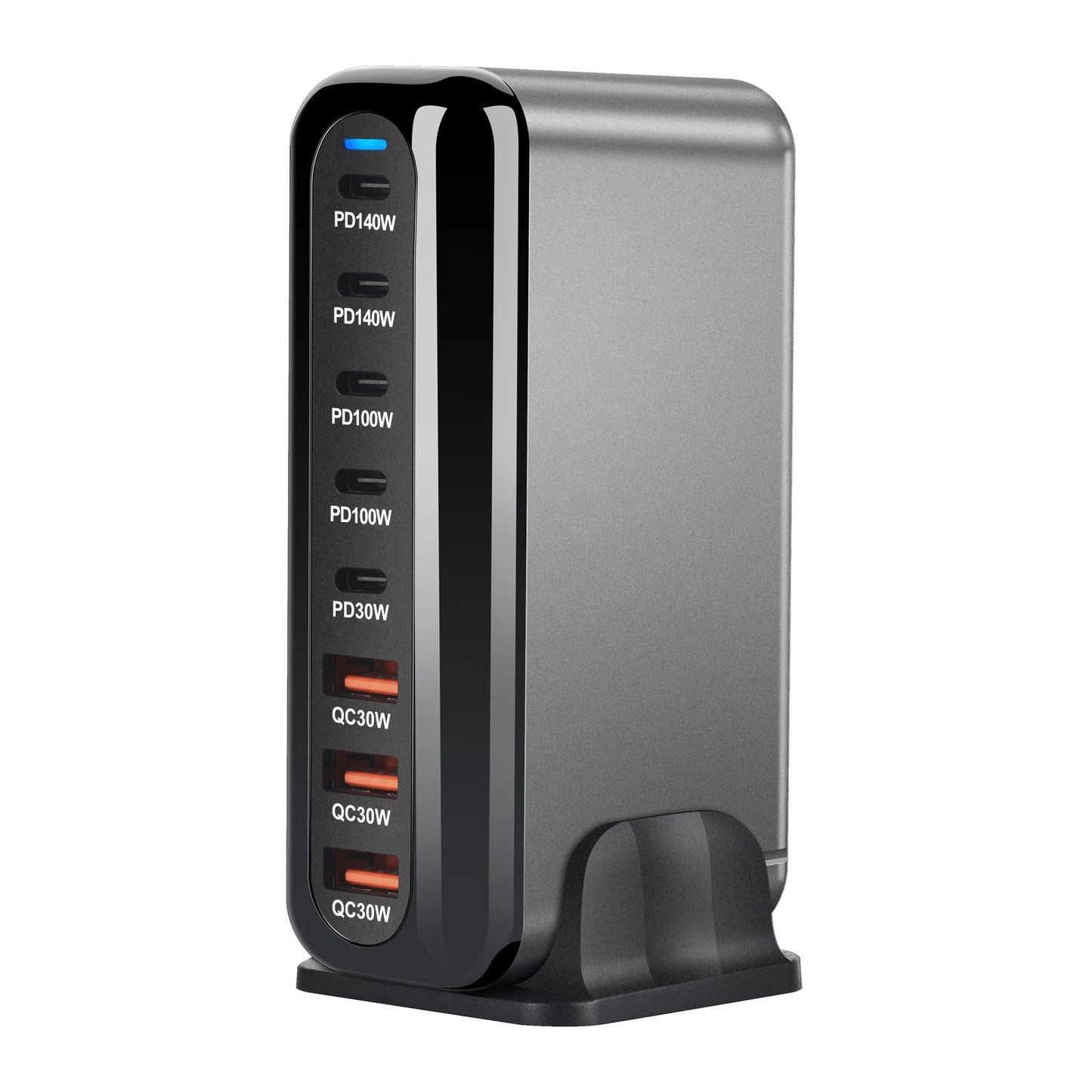 GaN Fast Charger 140W – USB-C PD 3.0 Multi-Port Desktop Charger