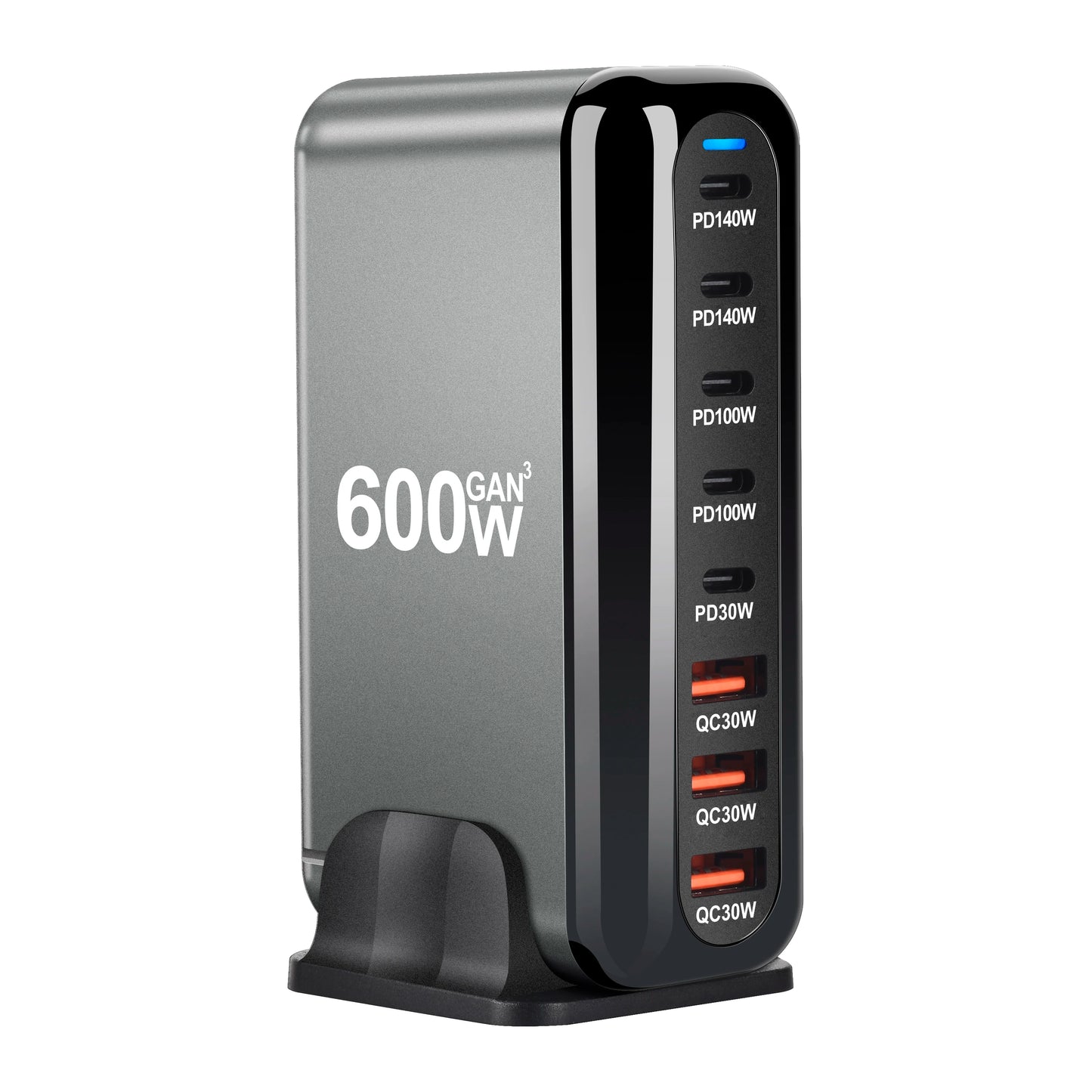 GaN Fast Charger 140W – USB-C PD 3.0 Multi-Port Desktop Charger