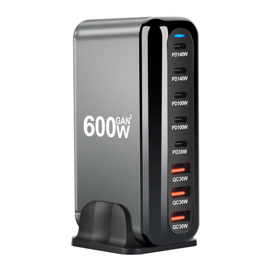 GaN Fast Charger 140W – USB-C PD 3.0 Multi-Port Desktop Charger