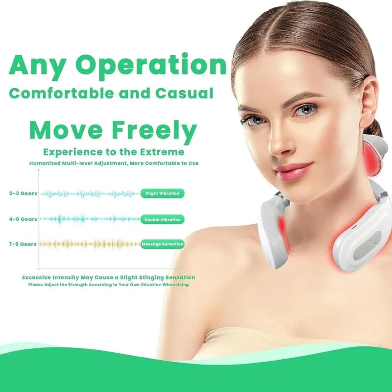 GYLOV EMS Neck & Shoulder Massager – Heat Therapy & Deep Muscle Pain Relief