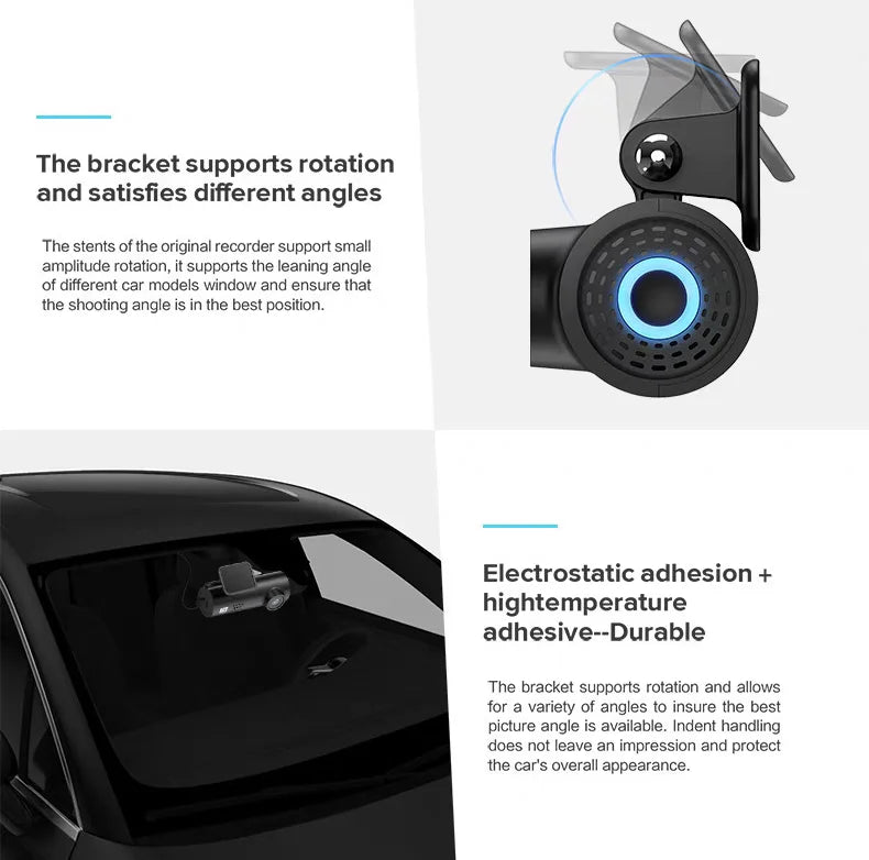 etymoofox 4K Mini Dash Cam – Ultra HD WiFi Car DVR with Night Vision & Parking Monitor