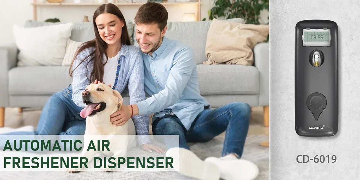 CDWK Automatic Liquid Air Freshener Dispenser – 300ml, No-Drill Wall Mount, LCD Timer