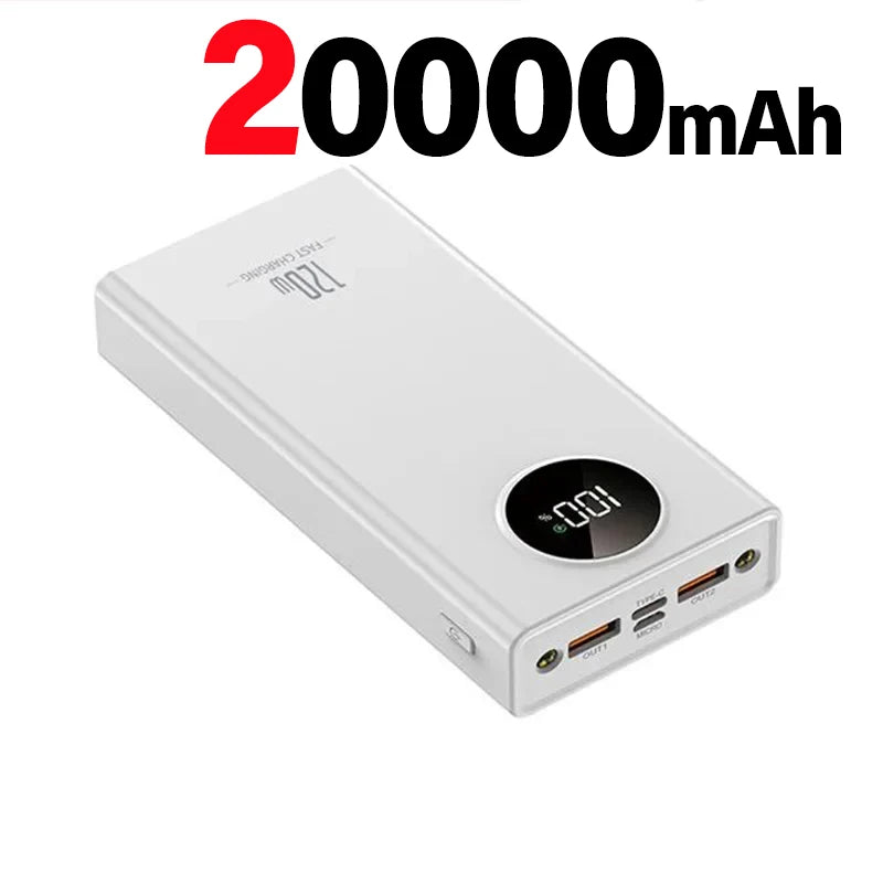 Ultra-Large Capacity Power Bank – Super Fast Charging with Flashlight (Portable External Battery)