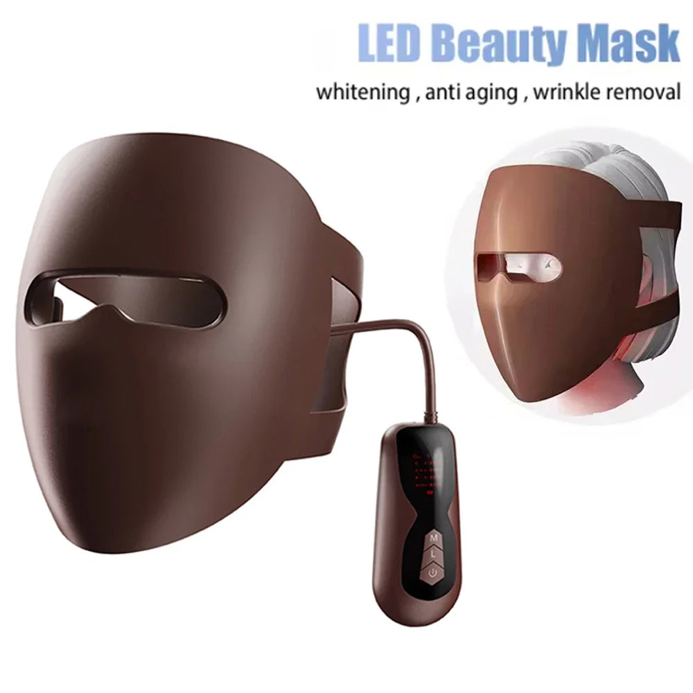 3D Silicone LED Face Mask with Red & Near-Infrared Light – USB Rechargeable Skincare Beauty Device