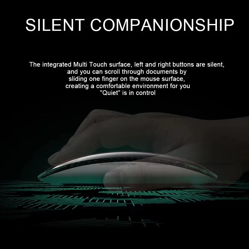 Mini Bluetooth Wireless Mouse – Rechargeable, Touch Scroll, Ultra-Slim Design