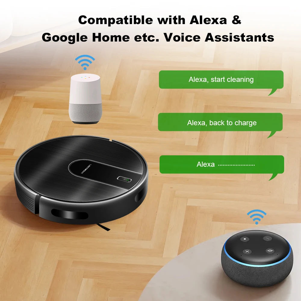 Liectroux N7S-U Smart Robot Vacuum Cleaner – Wet & Dry Mop, HEPA Filter, Alexa Ready