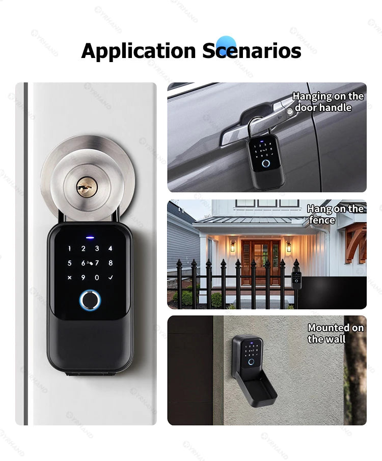 K5 Smart Key Lock Box – Fingerprint, Keypad & App Unlock (IP66, Tuya/TTLock)