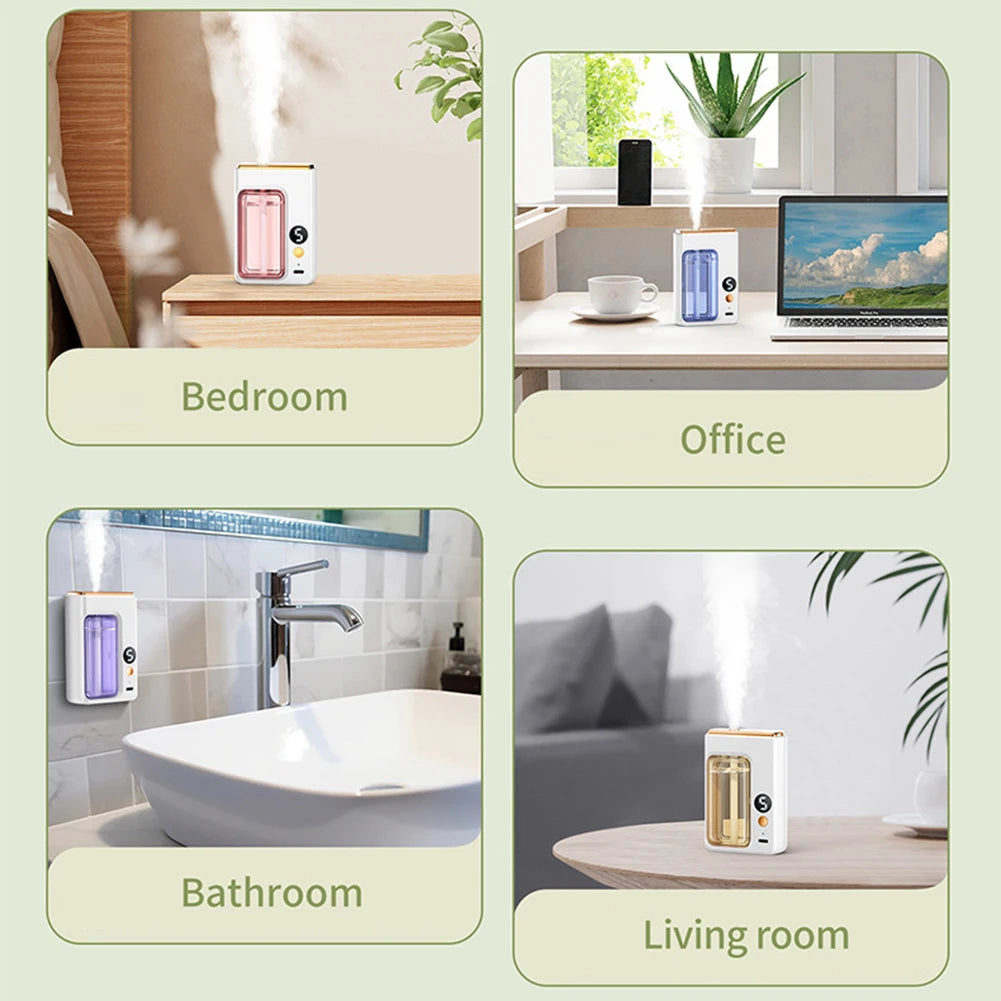 ZAOXI Smart Aromatherapy Diffuser – USB-C Rechargeable, Ultra-Quiet, Wall or Desk Mount